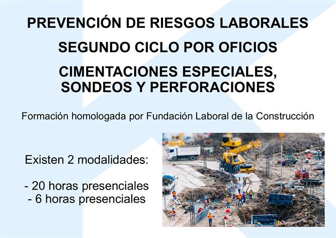 Cimentaciones especiales, sondeos y perforaciones